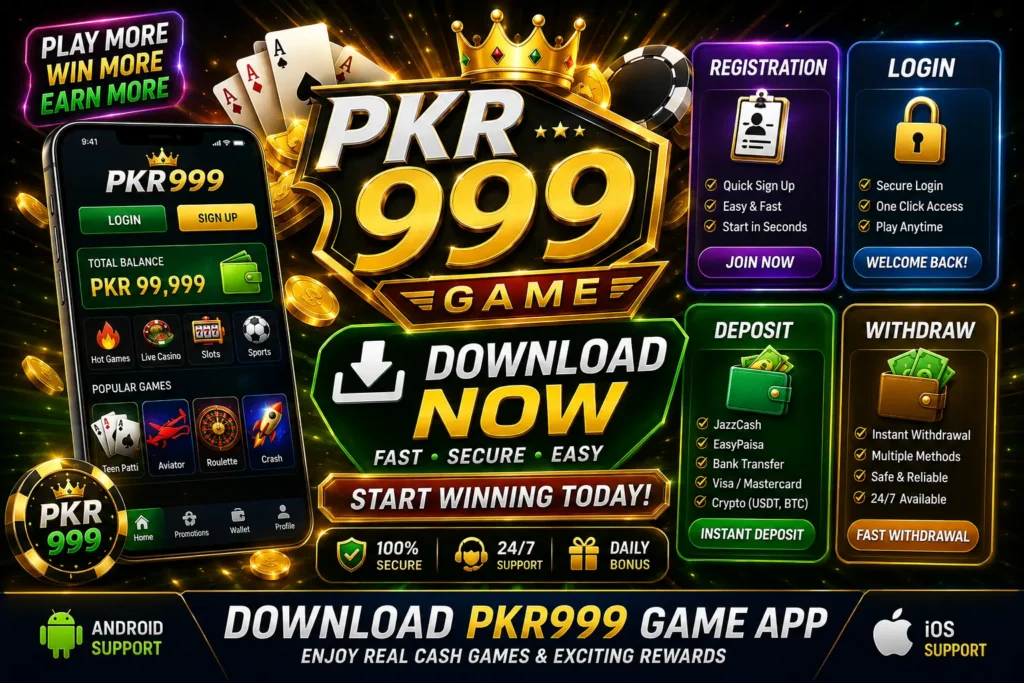 PKR999 Game App Main Banner